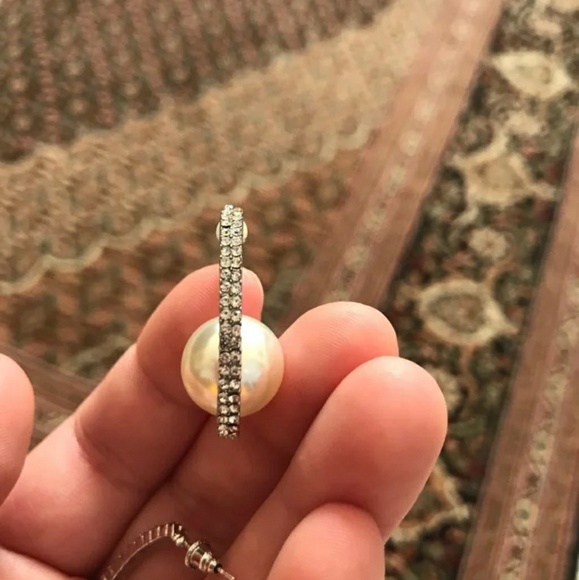 2 for $26 Simulated Perl Half-Moon Earring - Picture 3 of 3